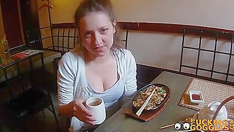 Mila asian model shows off her huge boobs