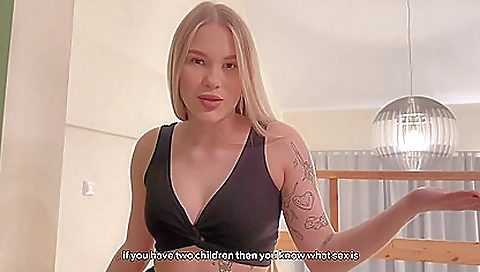 Blonde slut takes it in the ass and mouth