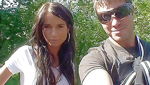 Shea milana on the beach with a fat cock