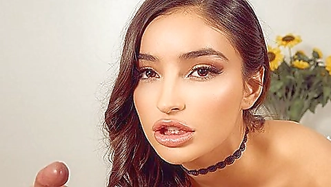 Sexy young brunette hair in action