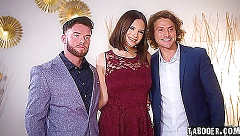 Sexy brunette ride company with a huge cock